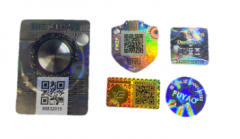 中商常见的防伪标签，二维码、易碎纸、揭开留底、激光全息、3D霓彩光变